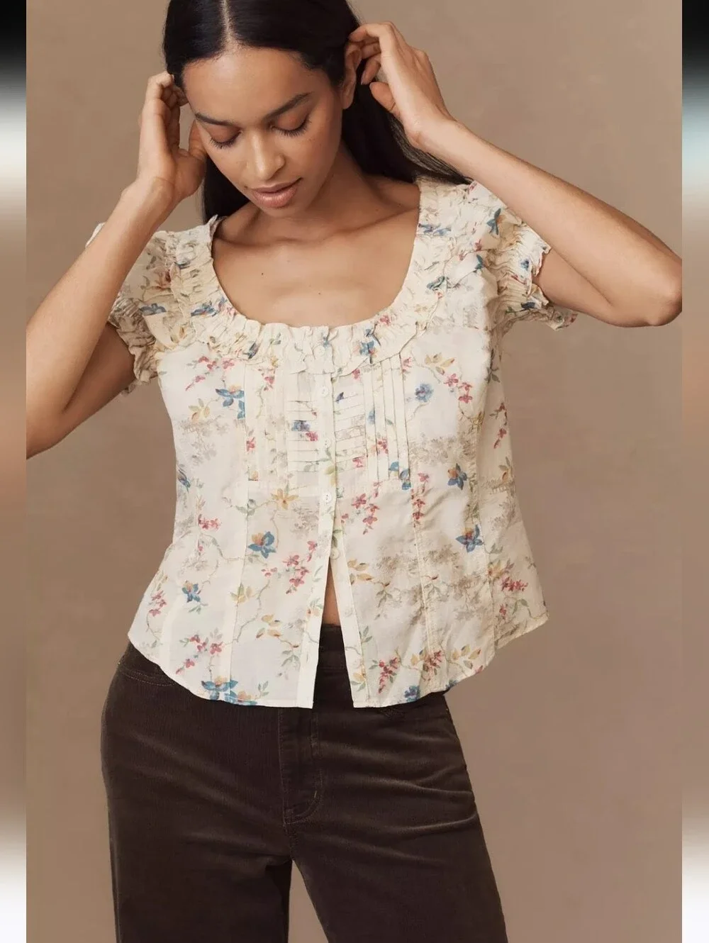 Anthropologie vintage puff